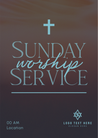 Blessed Sunday Service Poster Design