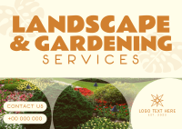 Landscape & Gardening Postcard Image Preview