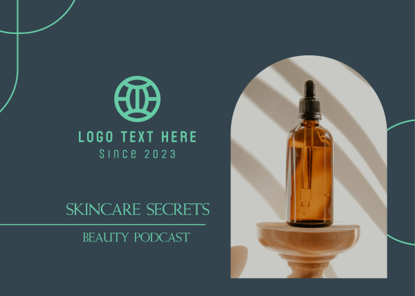 Beauty Podcast Postcard Design Image Preview