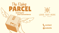 Flying Parcel Facebook Event Cover Design