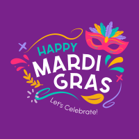 Mardi Gras Mask Instagram Post Preview