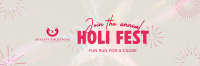 Holi Fest Fun Run Twitter Header Image Preview