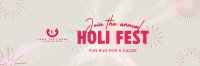 Holi Fest Fun Run Twitter Header Design