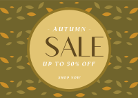 Autumn Flash Sale Postcard Design