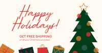 Christmas Free Shipping Facebook Ad Design