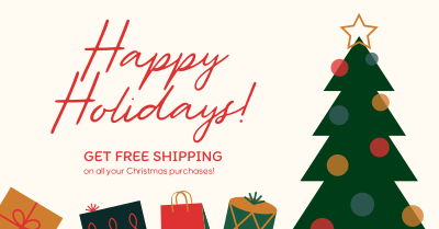 Christmas Free Shipping Facebook ad Image Preview