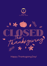 Closed for Thanksgiving Poster Image Preview