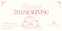 Thanksgiving Greeting Twitter Post Design