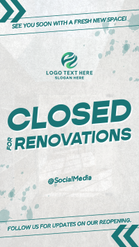 Generic Closed for Renovations Instagram Story Preview