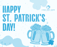 St. Patrick's Beer Greeting Facebook Post Design