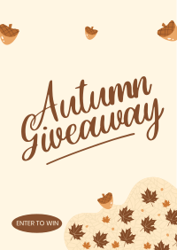 Autumn Season Giveaway Poster Design