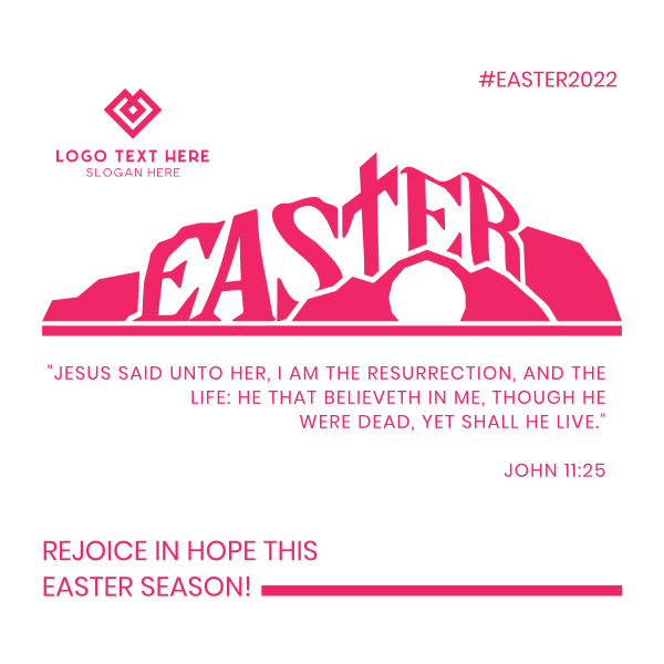 Easter Mountain Instagram Post Design Image Preview