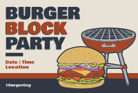 Burger Block Party Pinterest Cover Design