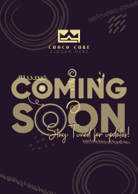 Quirky Scribbles Coming Soon Poster Design