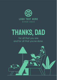 Thanks Dad For Everything Flyer Design