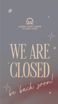 We're Closed Instagram Reel Design