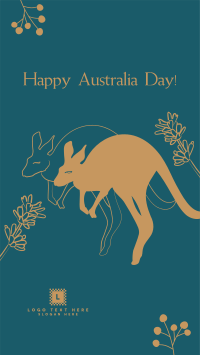 Australia Day Kangaroo Instagram story Image Preview
