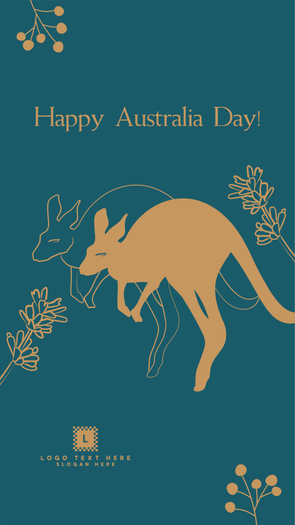 Australia Day Kangaroo Instagram Story Design Image Preview