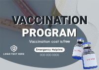 Vaccine Bottles Immunity Postcard Design