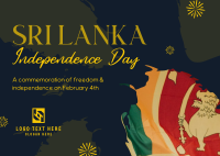 Sri Lankan Flag Postcard Image Preview