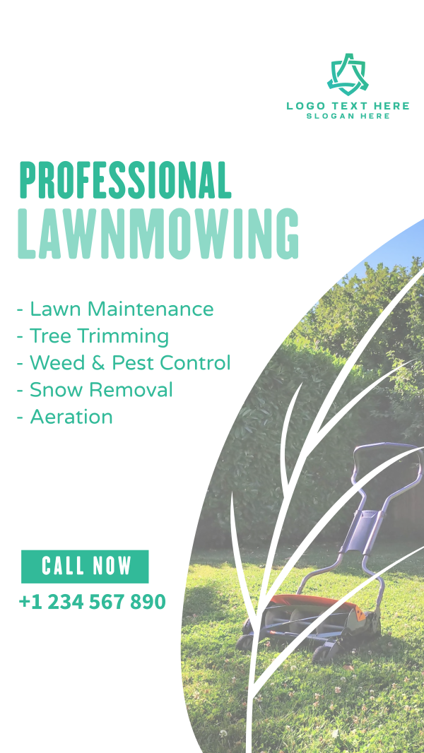 Lawnmowers for Hire Facebook Story Design Image Preview