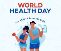 Healthy People Celebrates World Health Day Facebook Post Design