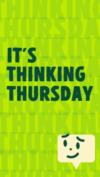 Cute Speech Bubble Thinking Thursday TikTok video Image Preview