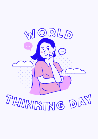 Woman Thinking Day Flyer Image Preview