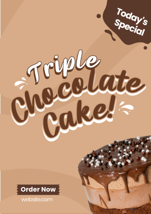 Triple Chocolate Cake Poster Image Preview