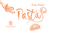 Italian Pasta Script Text Facebook event cover Image Preview