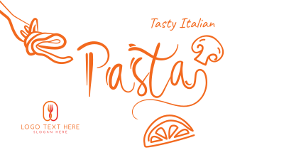Italian Pasta Script Text Facebook Event Cover Image Preview