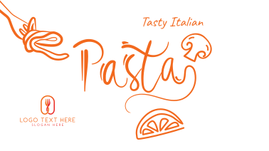 Italian Pasta Script Text Facebook event cover
