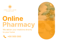 Modern Online Pharmacy Postcard Image Preview