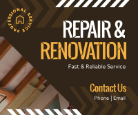 Repair & Renovation Facebook Post Design
