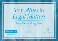 Law Consulting Firm Postcard Image Preview