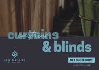 Curtains & Blinds Business Postcard Image Preview