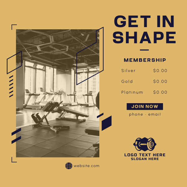 Gym Membership Instagram Post Design Image Preview