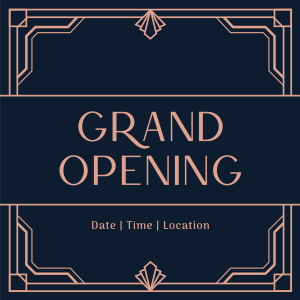 Grand Opening Art Deco Instagram post Image Preview