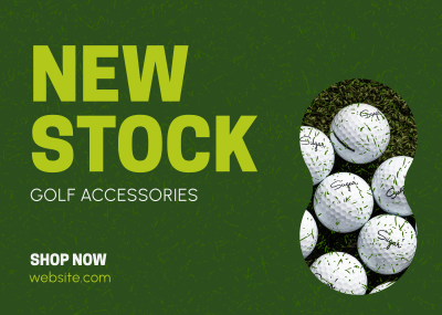 Golf Accessories Postcard Image Preview