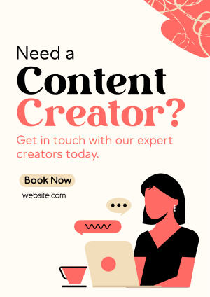 Need Content Creator Flyer Image Preview