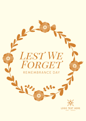 Geometric Poppy Remembrance Day Poster Image Preview