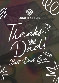 Best Dad Doodle Flyer Design
