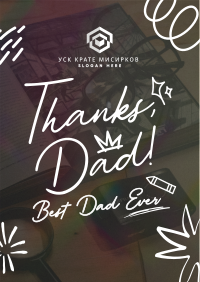 Best Dad Doodle Flyer Image Preview