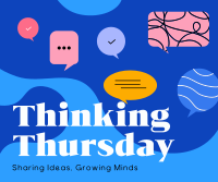 Thinking Thursday Blobs Facebook Post Design
