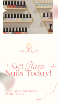 Salon Glam Nails Facebook Story Design