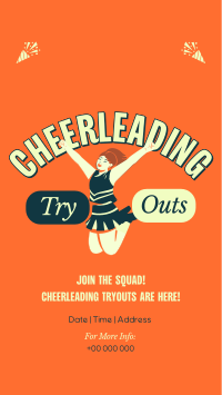 Cheerleading Tryouts Announcement TikTok Video Preview