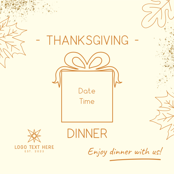 Thanksgiving Dinner Party Instagram Post Design Image Preview