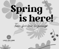 Spring New Beginnings Facebook Post Design