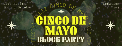 Cinco De Mayo Block Party Facebook cover Image Preview