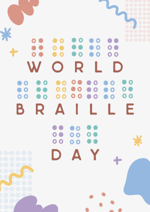 Braille Day Doodle Flyer Image Preview